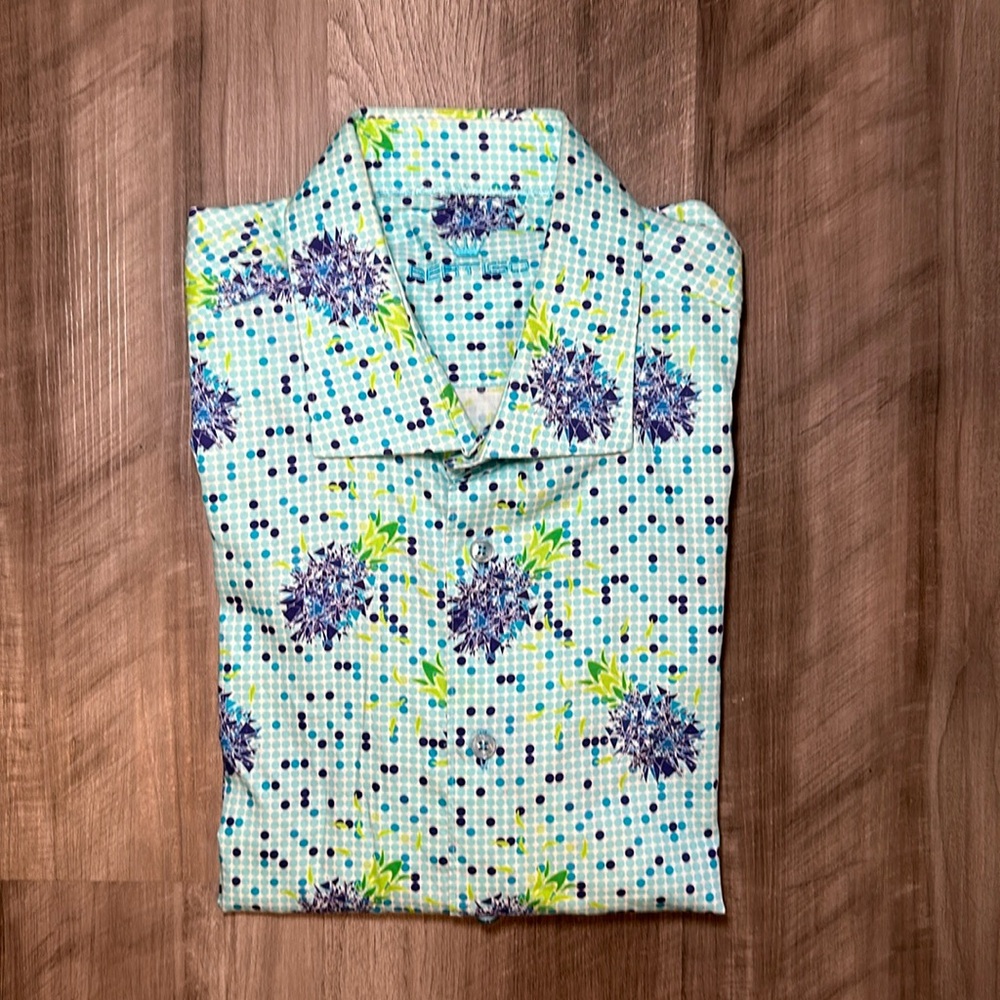 Bertigo Abstract Short Sleeve Button Down - 2XL